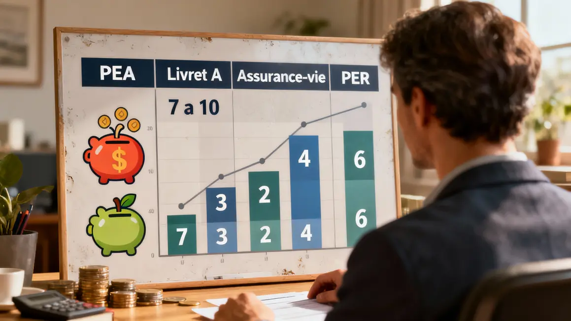 Tableau comparatif PEA solutions epargne rendement