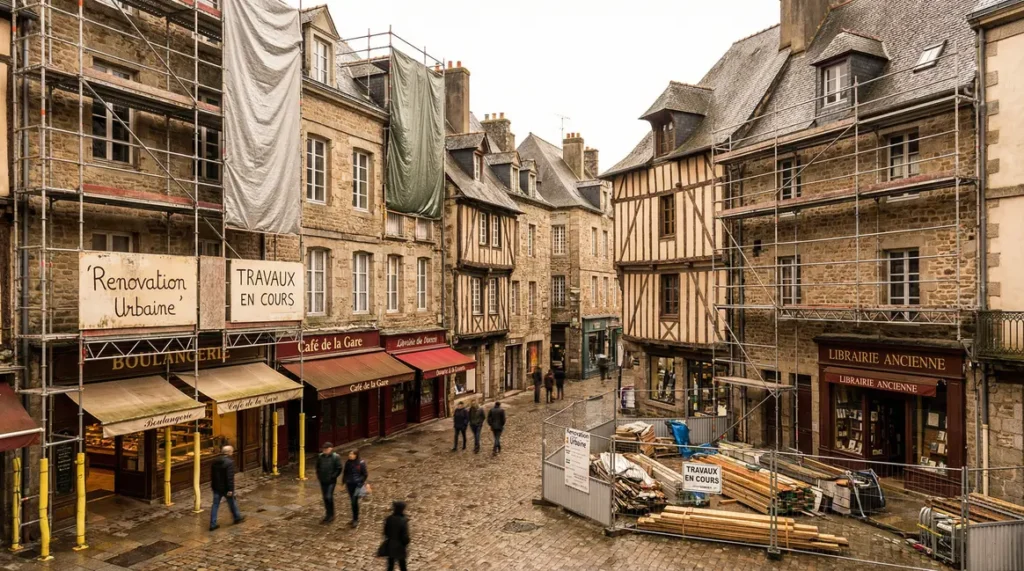 Centre-ville Brive immeubles en renovation urbaine