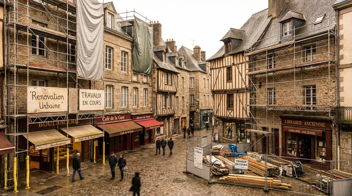 Centre-ville Brive immeubles en renovation urbaine