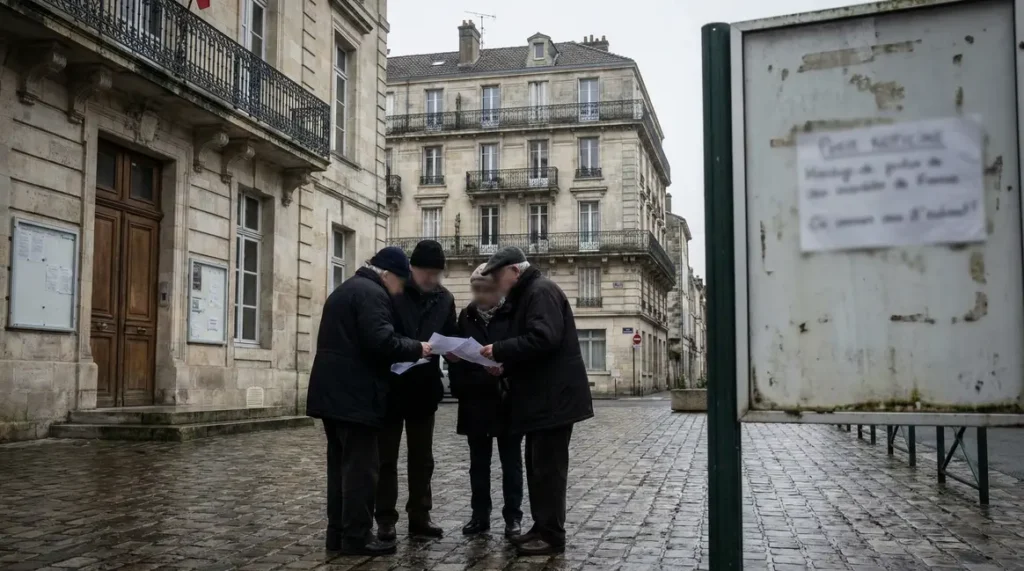 seniors devant mairie taxe fonciere 2026