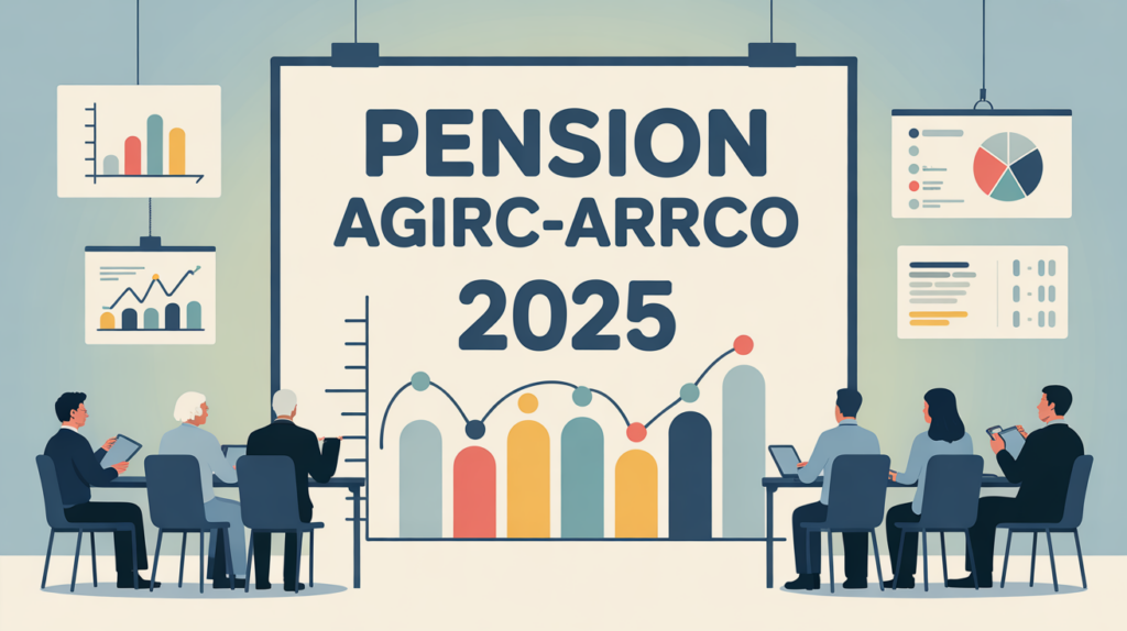 augmentation retraite 2025 agirc-arrco scène retraités graphique