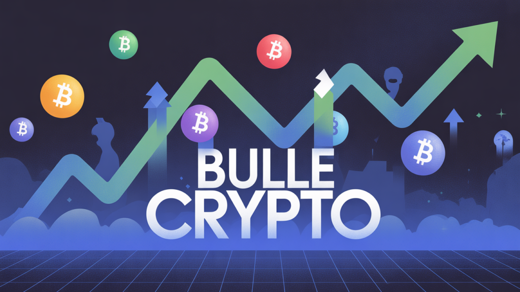 bubble crypto graphique investisseurs silhouettes