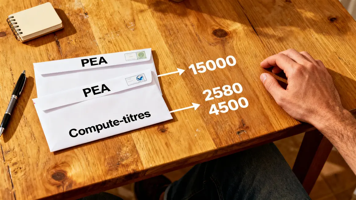 Infographie PEA vs compte-titres fiscalité bourse