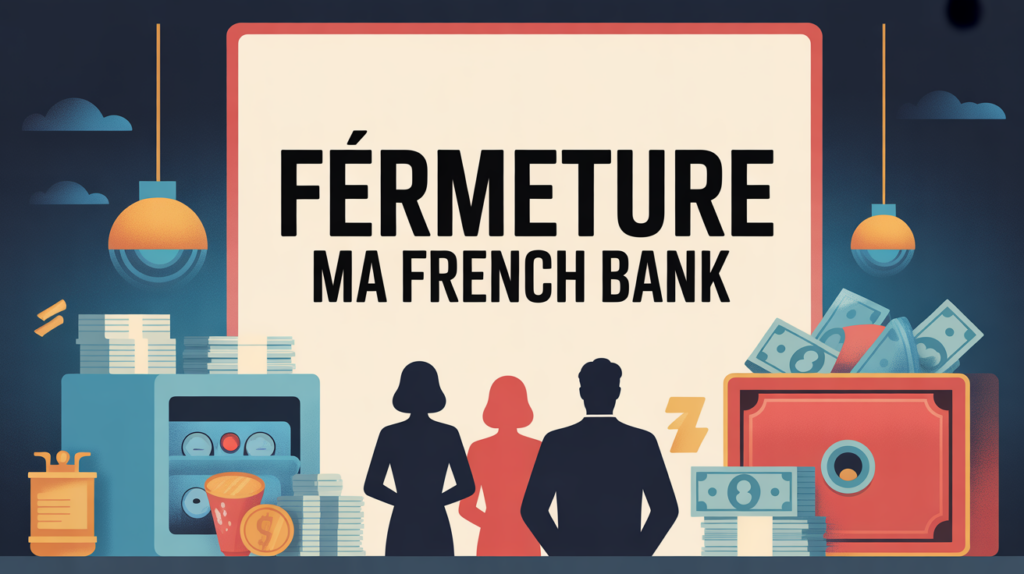 fin banque postale scene fermeture illustration banque stylisee