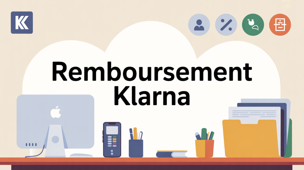 illustration klarna service client remboursement moderne