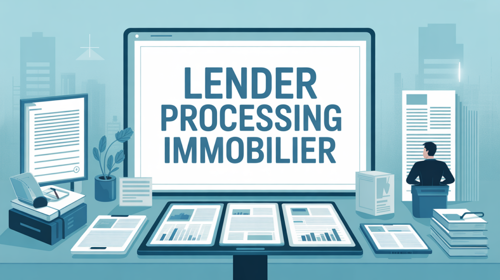 illustration lender processing bureau digital immobilier