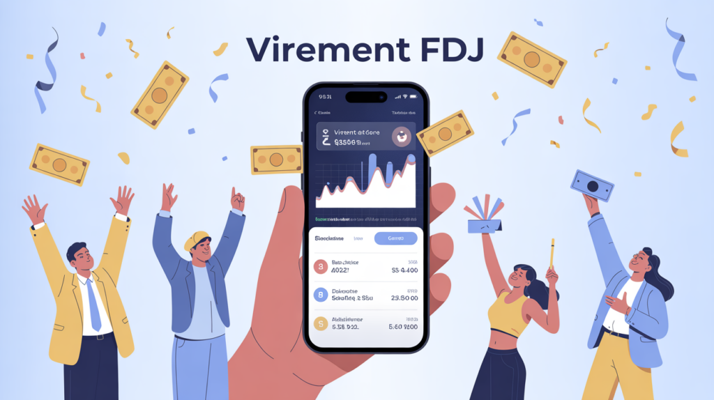 paiement fdj par virement combien de temps ptitclic illustration smartphone gain