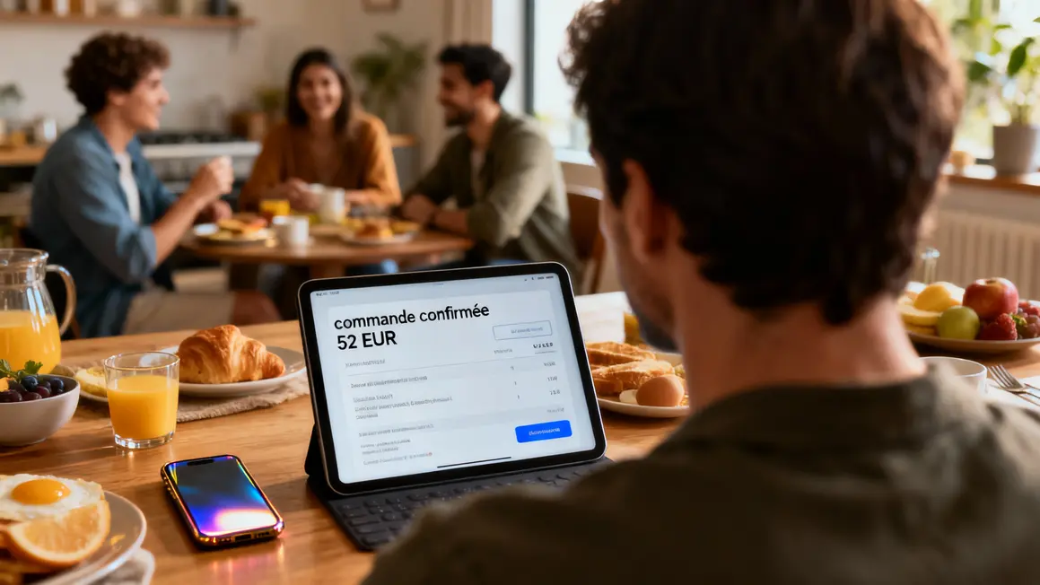 Petit déjeuner smartphone commande 52€