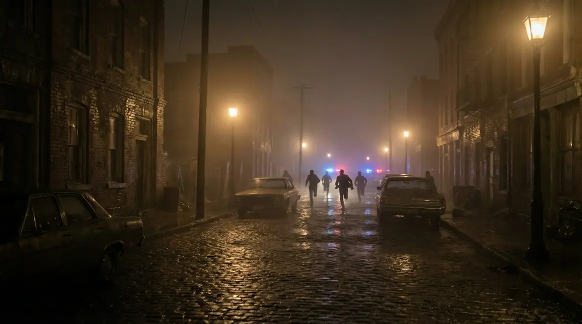 Raccoon City plongée dans la brume nocturne et la panique