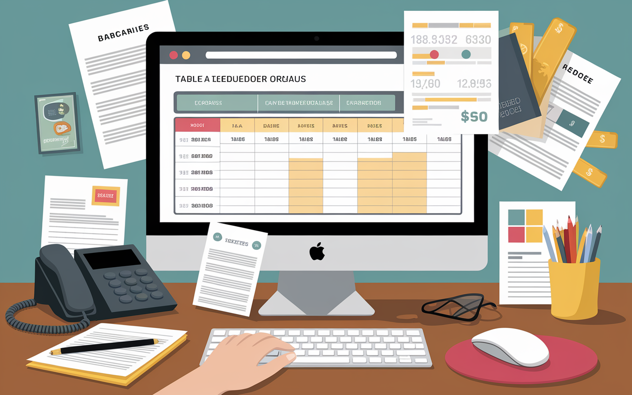 ecran affiche tableau excel budget familial gratuit et documents