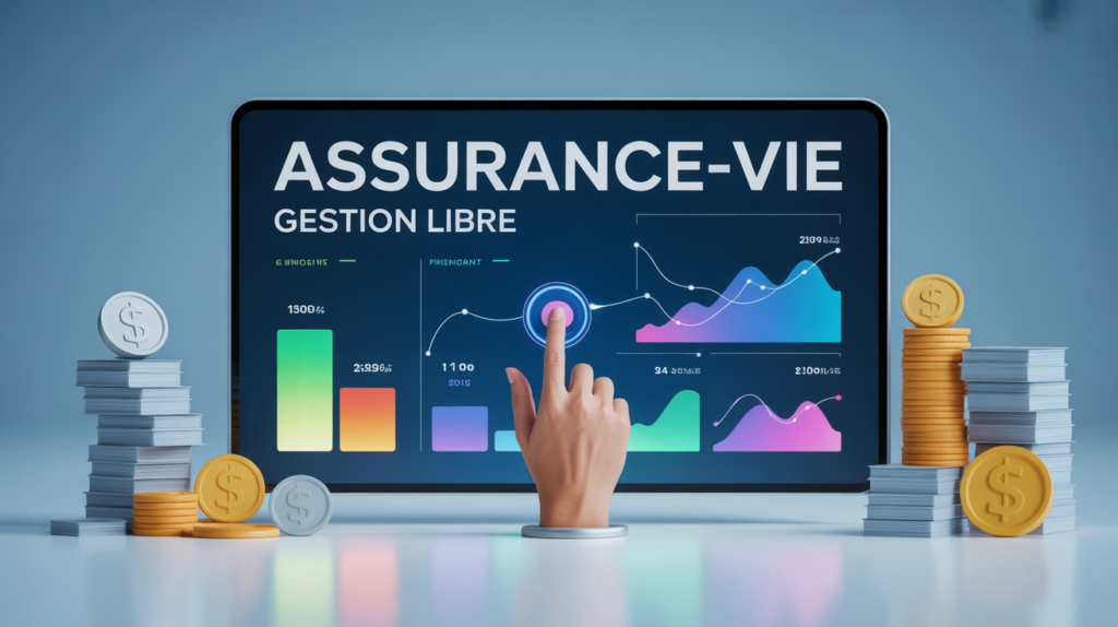 assurance vie gestion libre ecran digital lumineux
