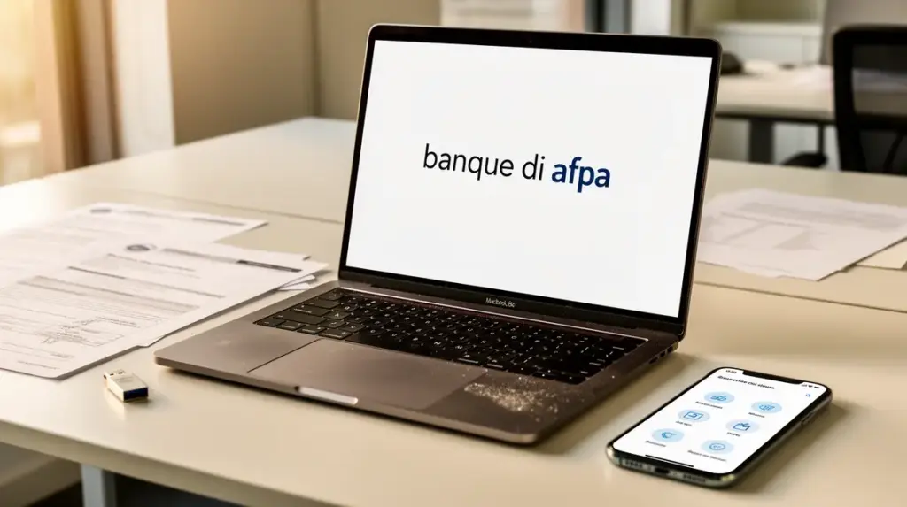 Ordinateur et smartphone securite Banque DI AFPA