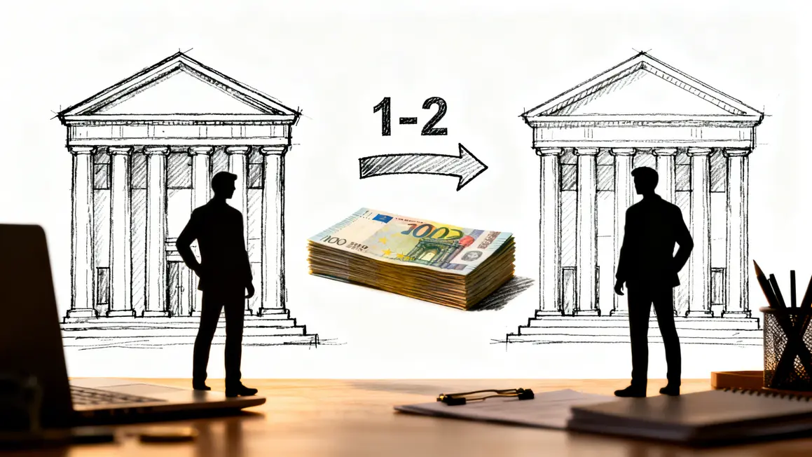 Transfert figuratif entre deux banques Crédit Agricole