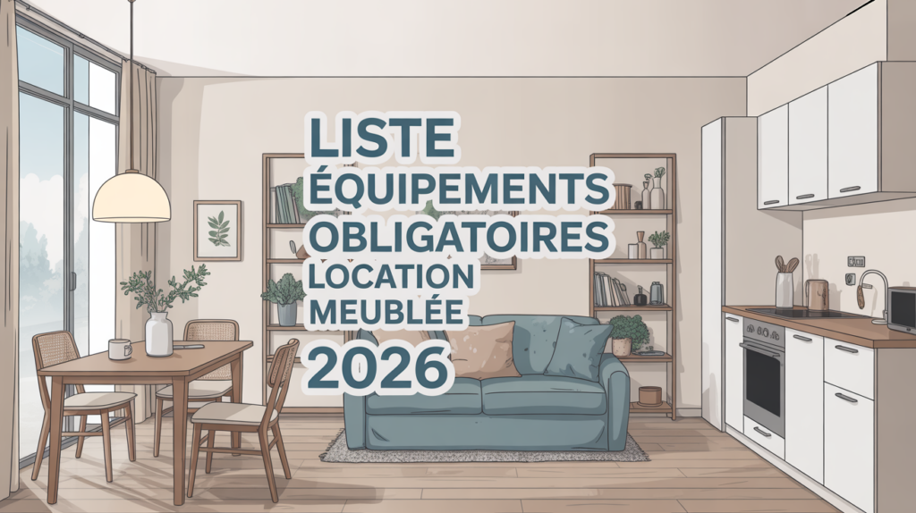 Vue liste mobilier location meublée PDF dans appartement