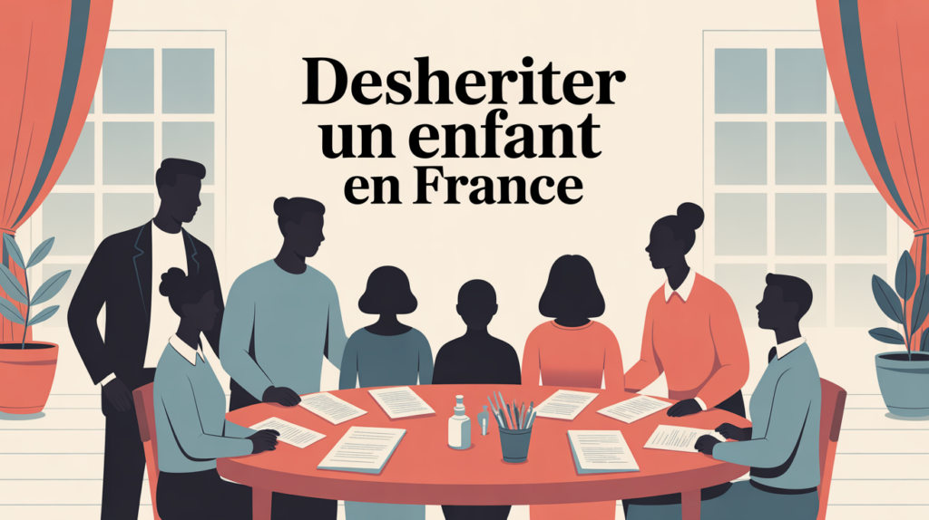 peut on déshériter un enfant table famille modern illustration