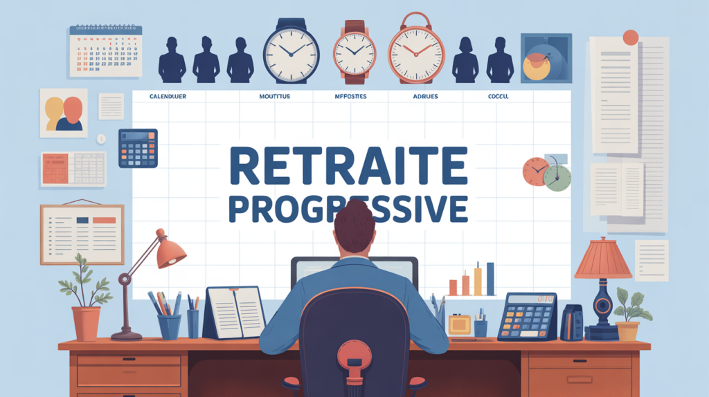 schéma retraite progressive dangers bureau