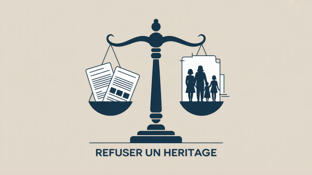 Refuser un héritage balance justice documents famille