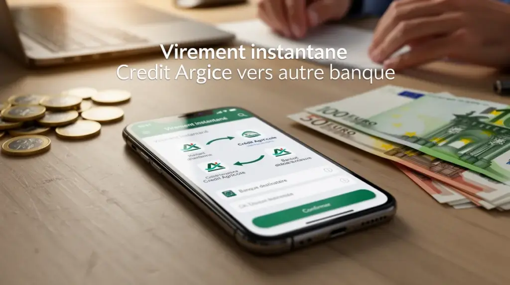 Virement instantané Crédit Agricole entre banques sur mobile