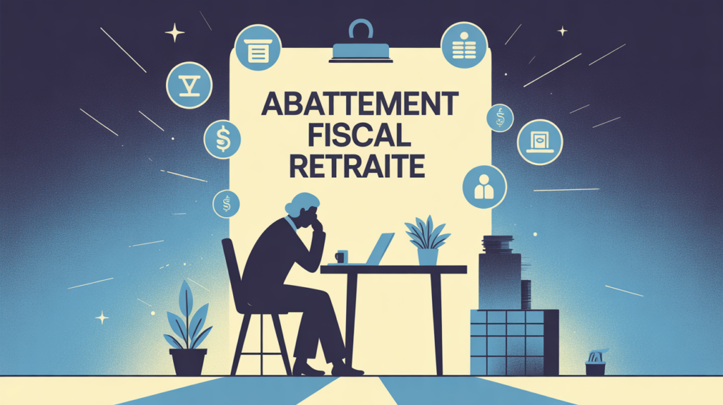 abattement fiscal retraité visuel stylisé