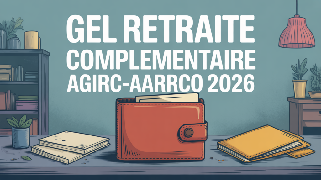agirc arrco gel pensions illustration portefeuille factures table