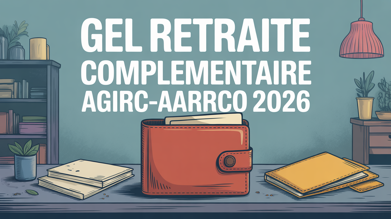agirc arrco gel pensions illustration portefeuille factures table