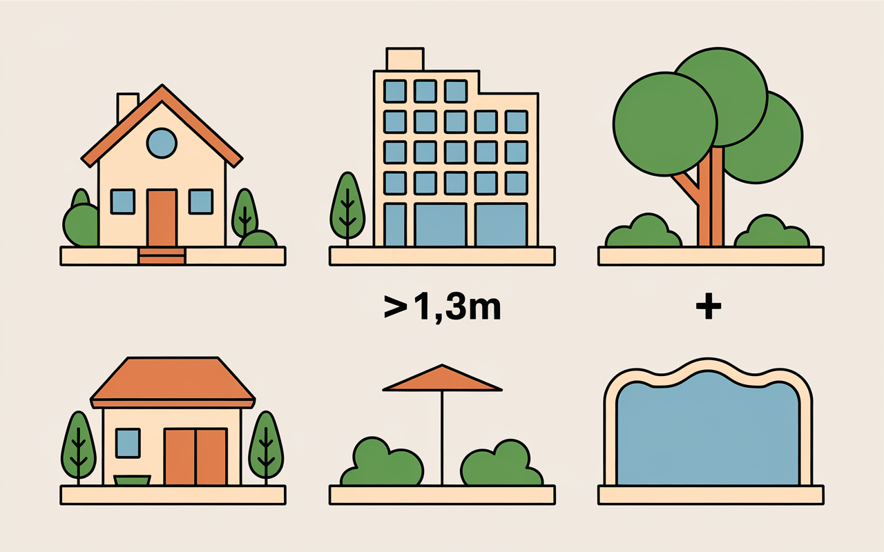 Exemples de bien mobilier ou immobilier maison terrain arbre