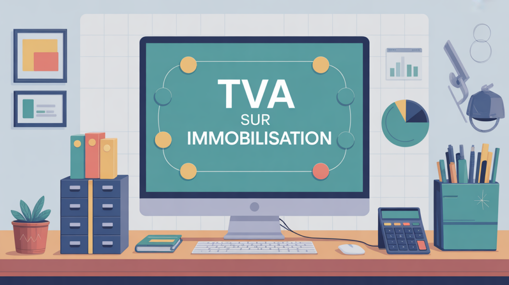 bureau entreprise avec texte immobilisation tva