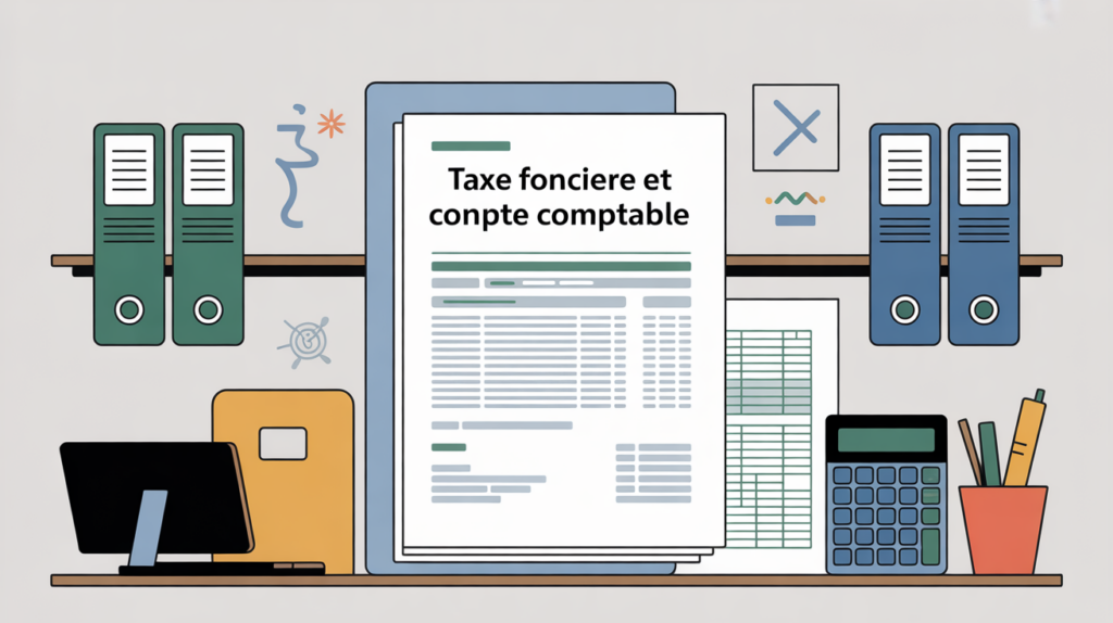 illustration bureau gestion compte comptable taxe fonciere