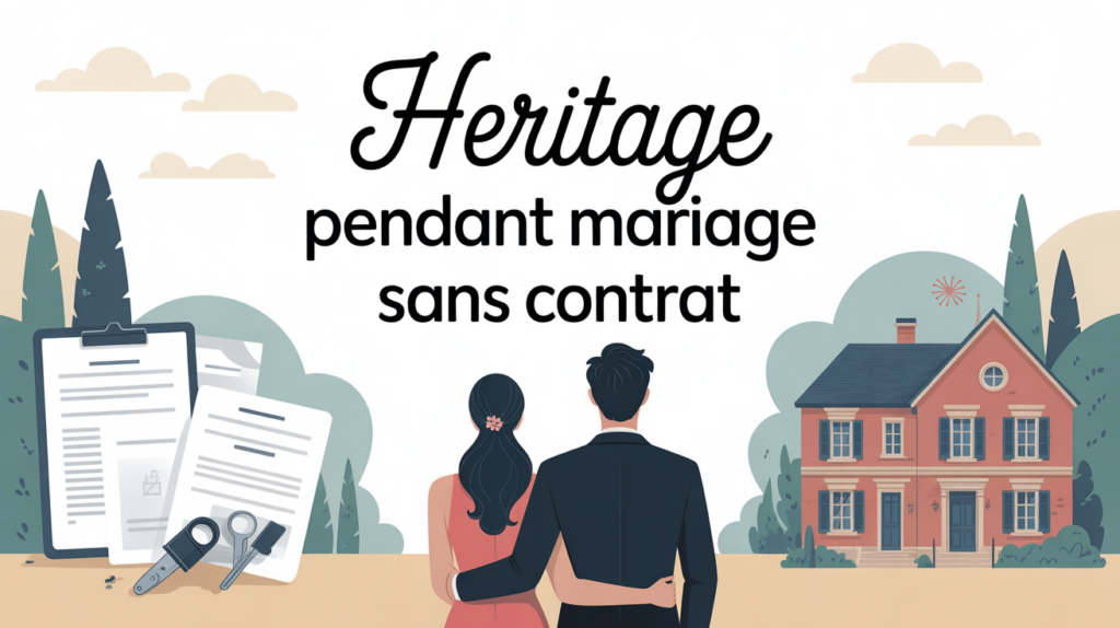 couple silhouette partage maison heritage pendant mariage puis divorce sans contrat de mariage