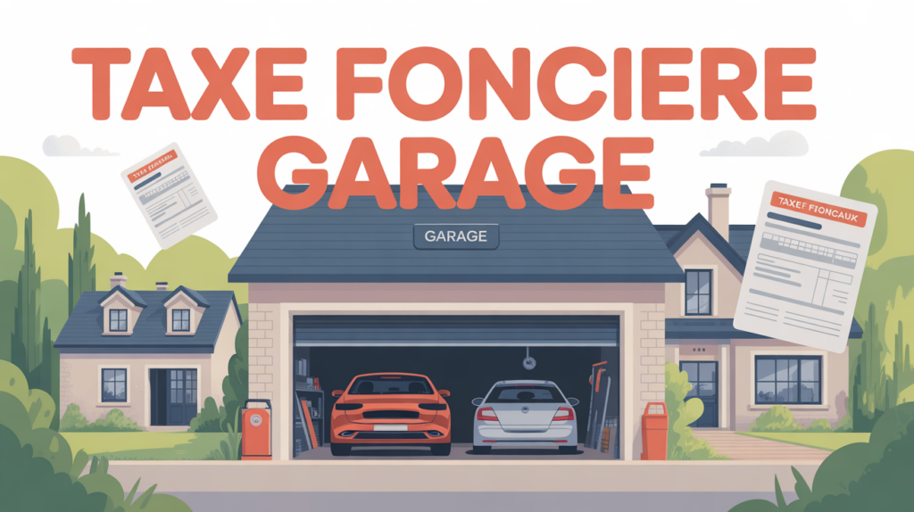 taxe fonciere et garage illustration moderne