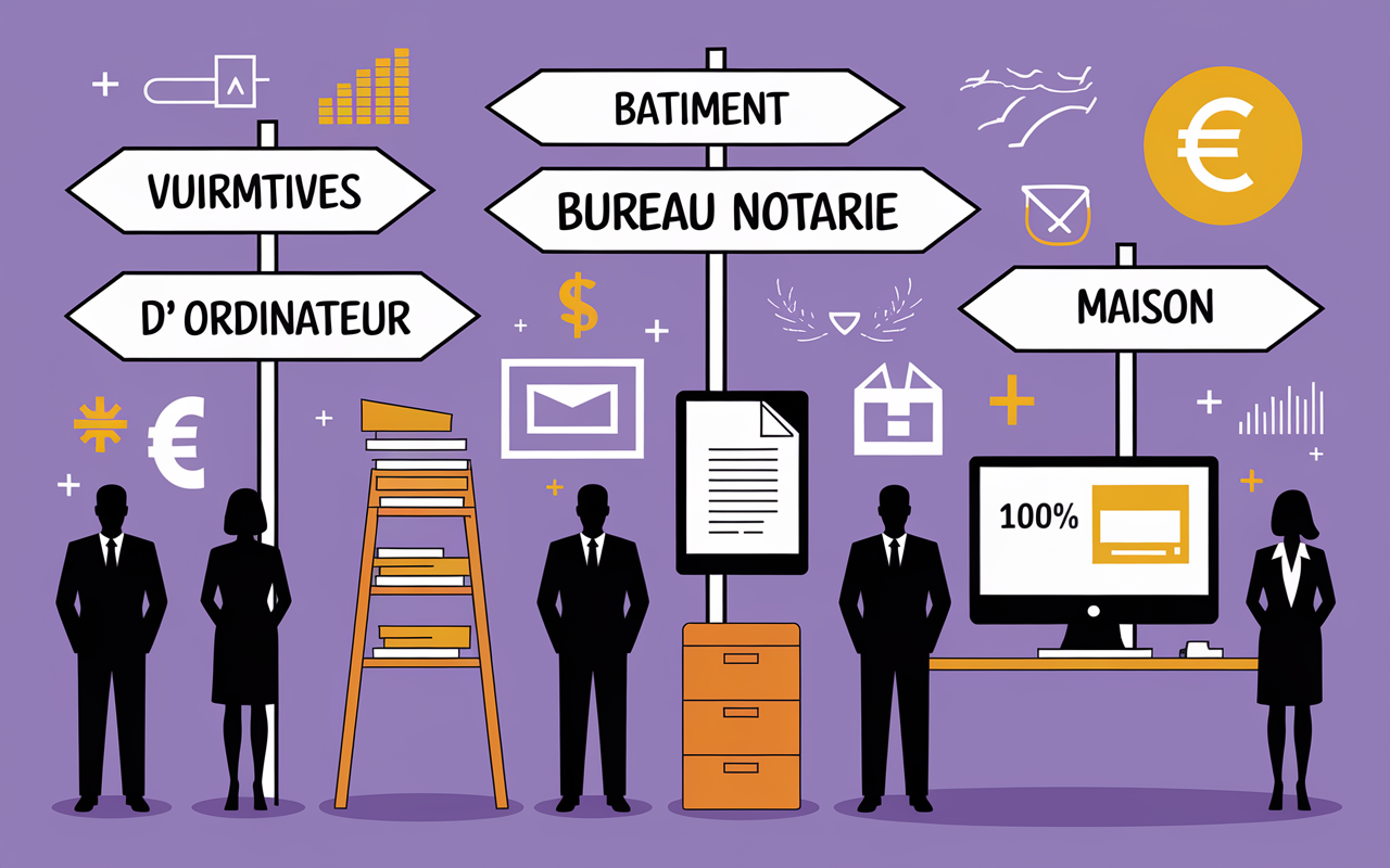 Panneau directions comment retrouver un acte notarié de succession