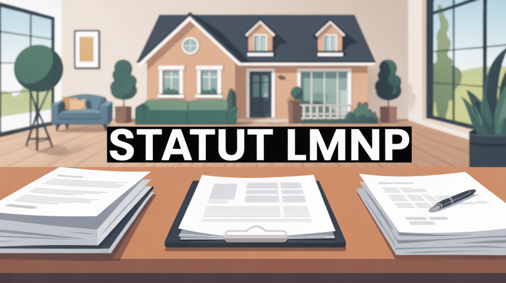 Dossier forme juridique lmnp avec maison et documents