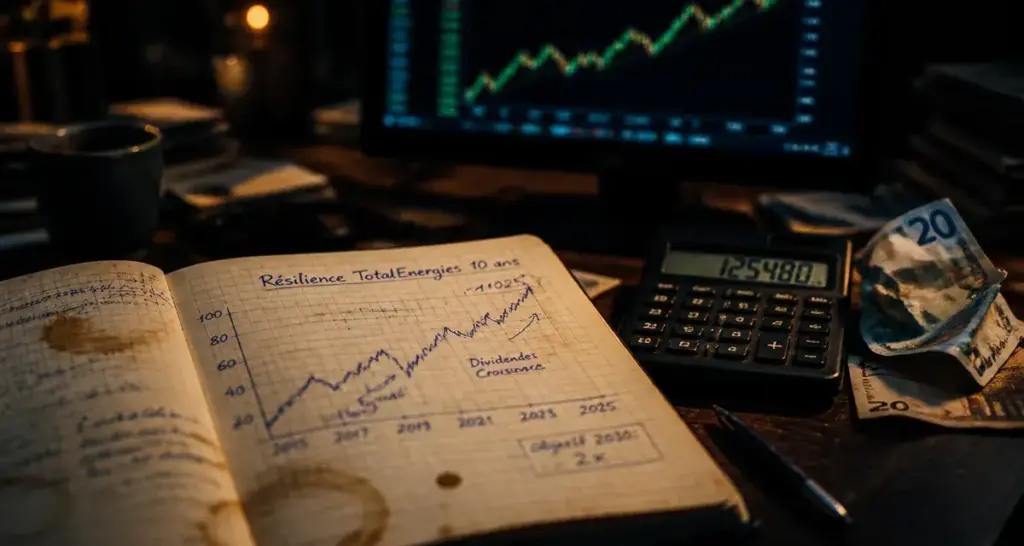 Historique action total sur 10 ans : résilience TotalEnergies