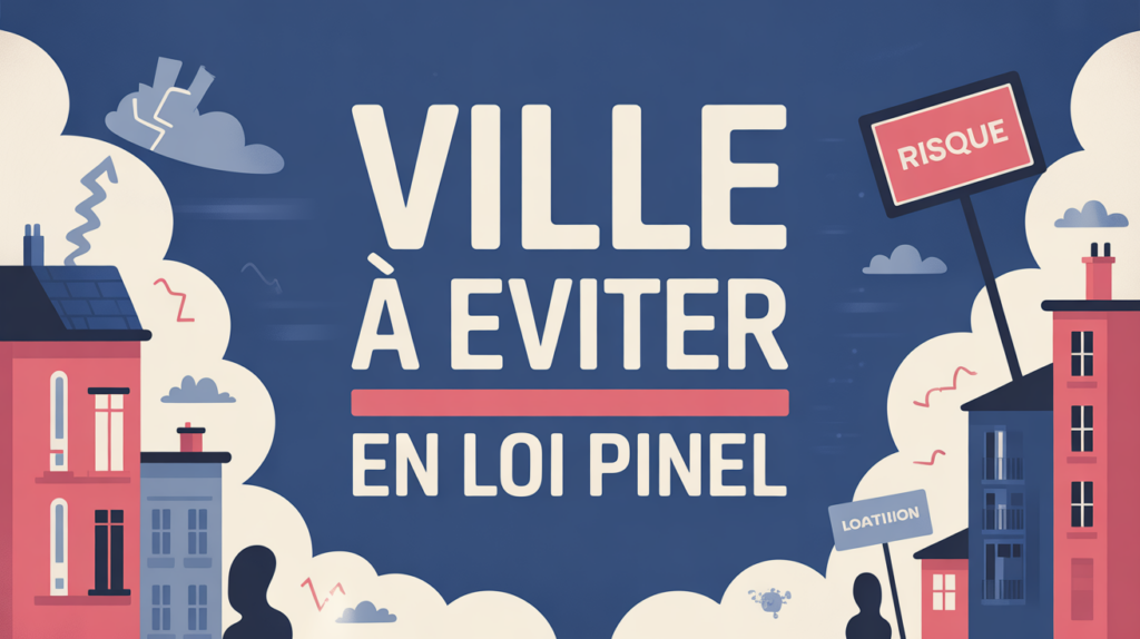 immobilier neuf pinel les villes à éviter ville stylisée nuages panneaux
