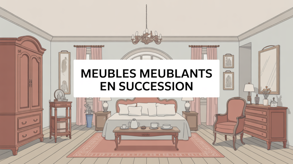 liste des meubles meublants succession dans un salon stylisé