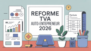 reforme auto entrepreneur tva 2026 bureau et facture