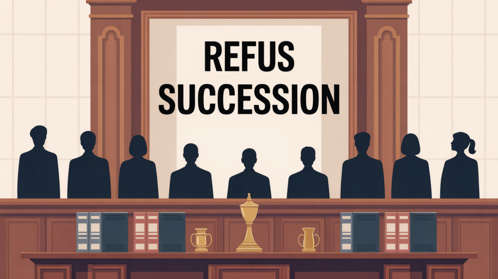 Salle tribunal refus succession combien coûte un refus de succession