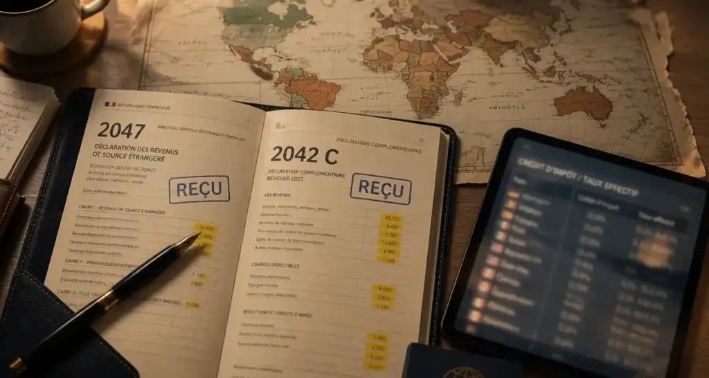 Fiscalité SCPI étrangère : crédit d’impôt, taux effectif, déclaration impôts.