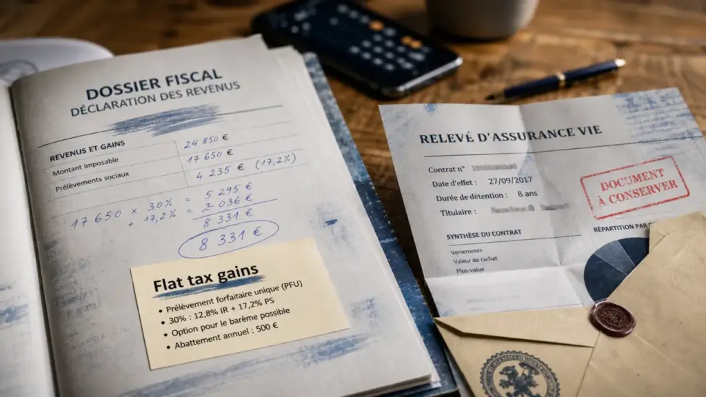 Flat taxe assurance vie : 30 % et 8 ans, focus 150 000 €