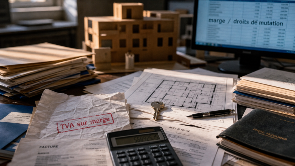 Marchand de bien fiscalité : TVA sur marge et calcul des droits