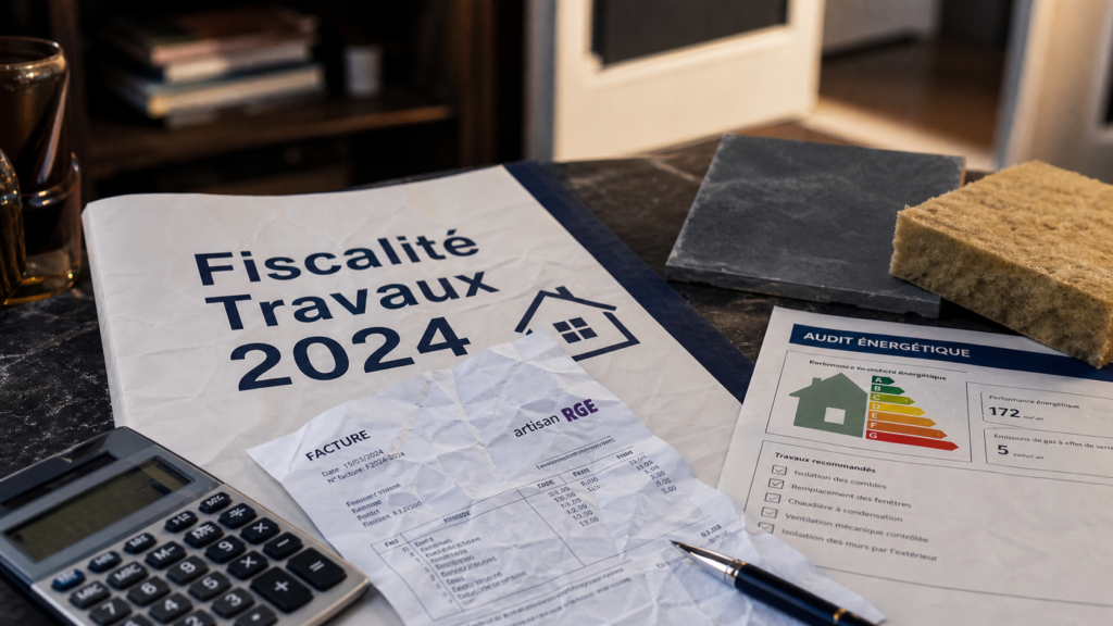 Travaux déductibles impôts résidence principale 2024 : fiscalité et factures RGE