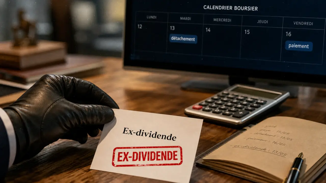 Detachement dividende : calendrier ex-dividende et paiement du dividende