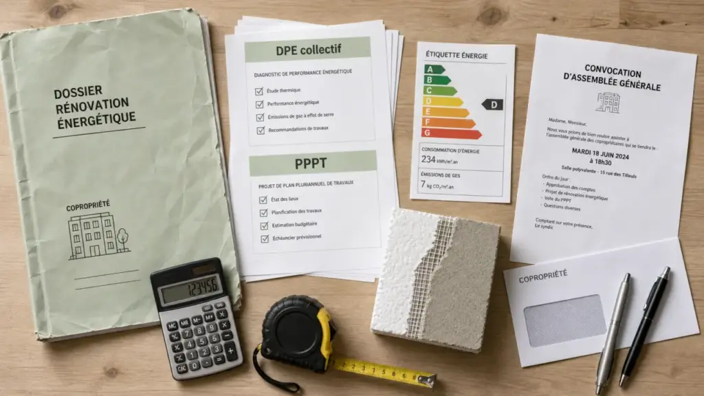 Rénovation énergétique obligatoire copropriété : DPE collectif et PPPT