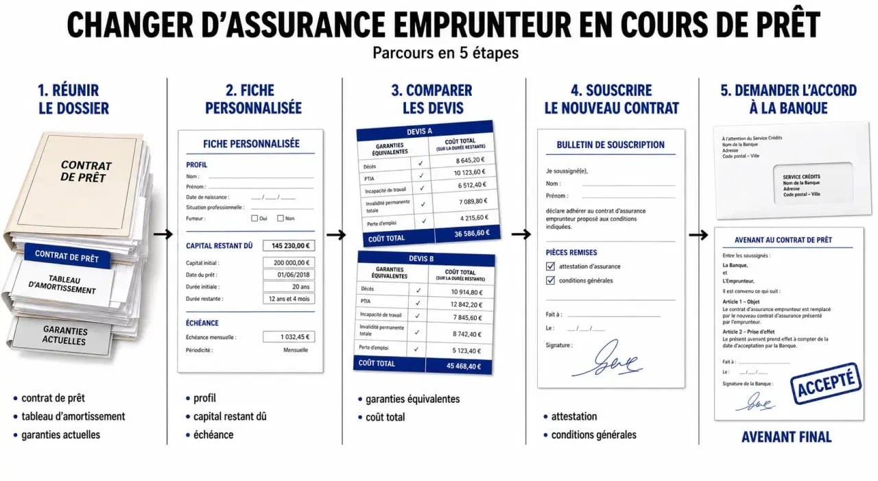 Étapes pour changer une assurance emprunteur en cours de prêt