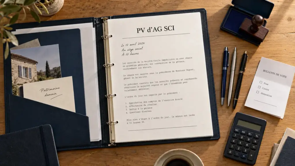 pv assemblée générale sci : mentions et signatures