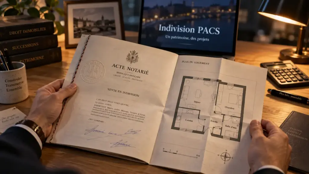 Régime de l indivision des bien pacs : acte et partage entre partenaires