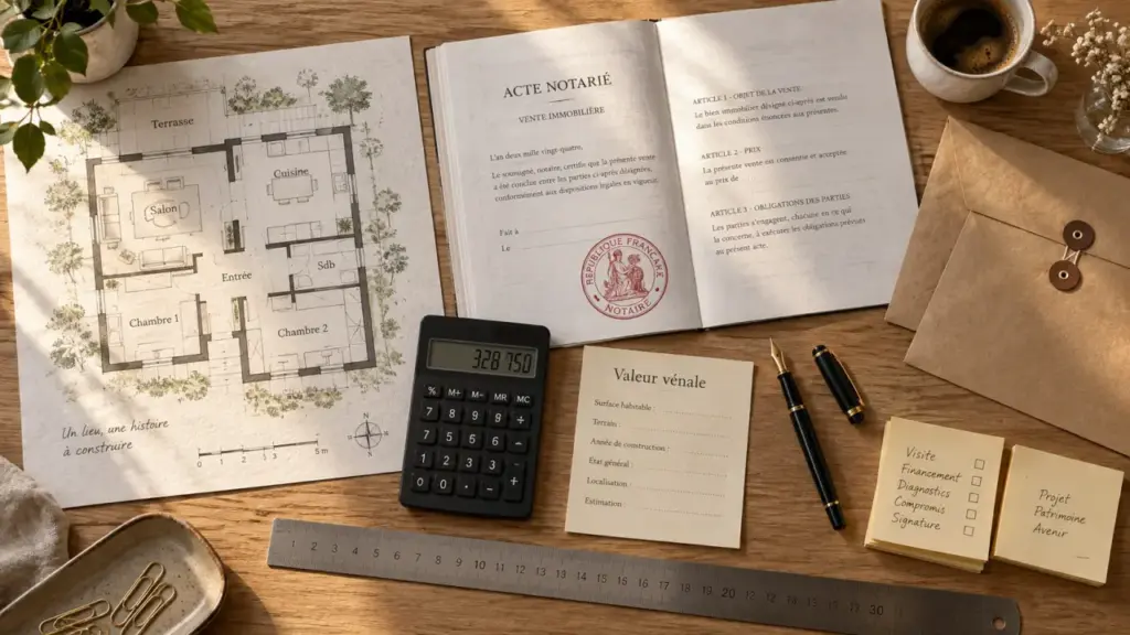 Vendre une part de sa maison à son conjoint : notaire et banque